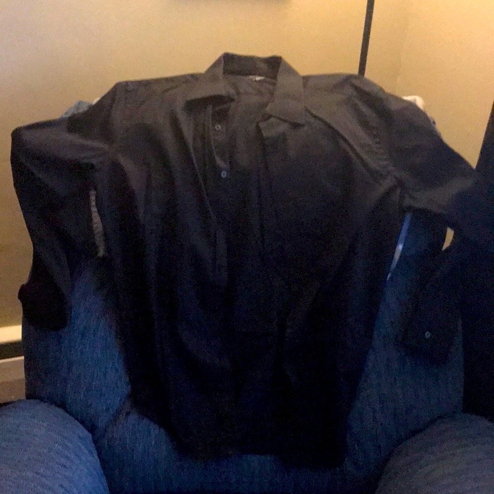 Black mans button up dress shirt